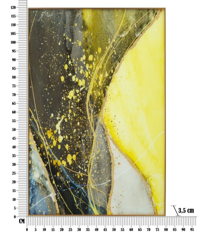 Mauro Ferretti GLAZEN WANDPANEEL MET FRAME SUNNY CM 80X3,5X120