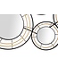 Mauro Ferretti IJZEREN WANDPANEEL MET SPIEGELS OPORTO CM 111X9,5X59