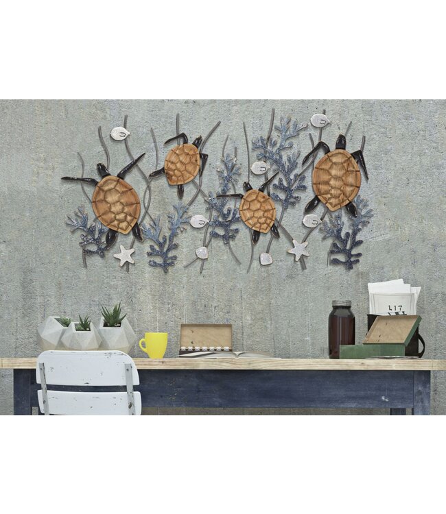 Mauro Ferretti IJZEREN WANDPANEEL SCHILDPAD CM 132,7X5,7X69,9