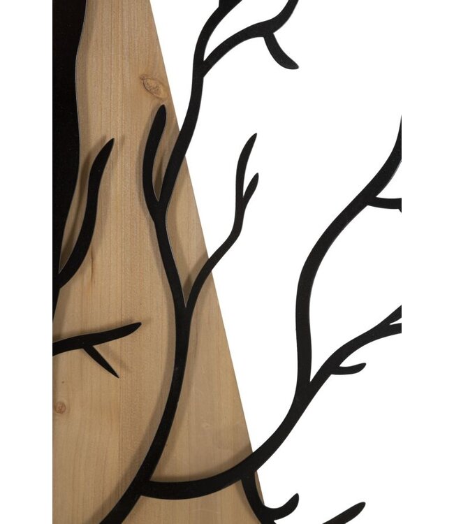 Mauro Ferretti WANDPANEEL VOGEL IJZER HOUT SET 4 STUKS 50X2X200 (50X2X50)