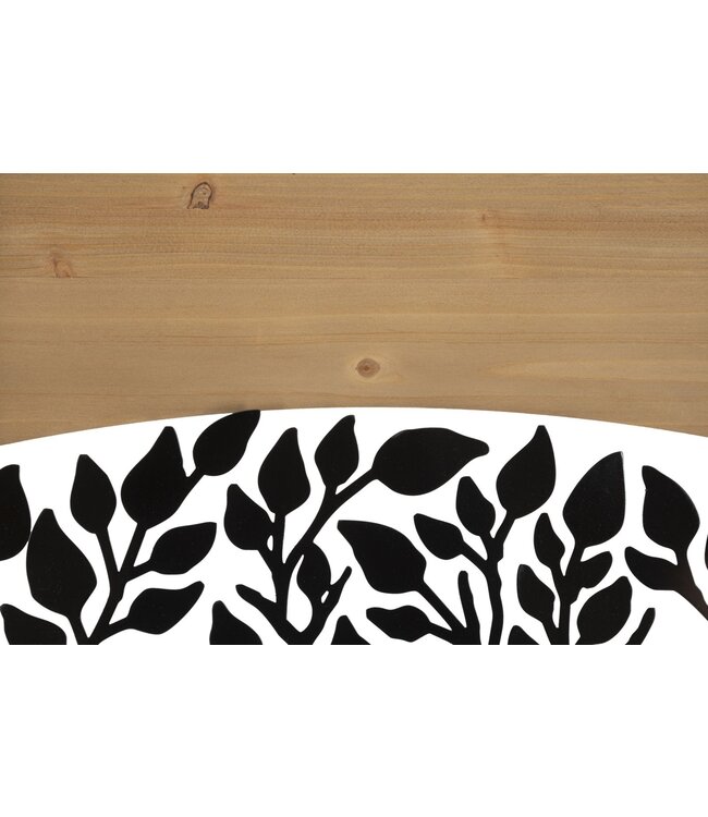 Mauro Ferretti WANDPANEEL BOOGIJZER EN HOUT SET 3 STUKS CM 105X2X70 (35X2X70)