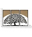 Mauro Ferretti WANDPANEEL BOOGIJZER EN HOUT SET 3 STUKS CM 105X2X70 (35X2X70)