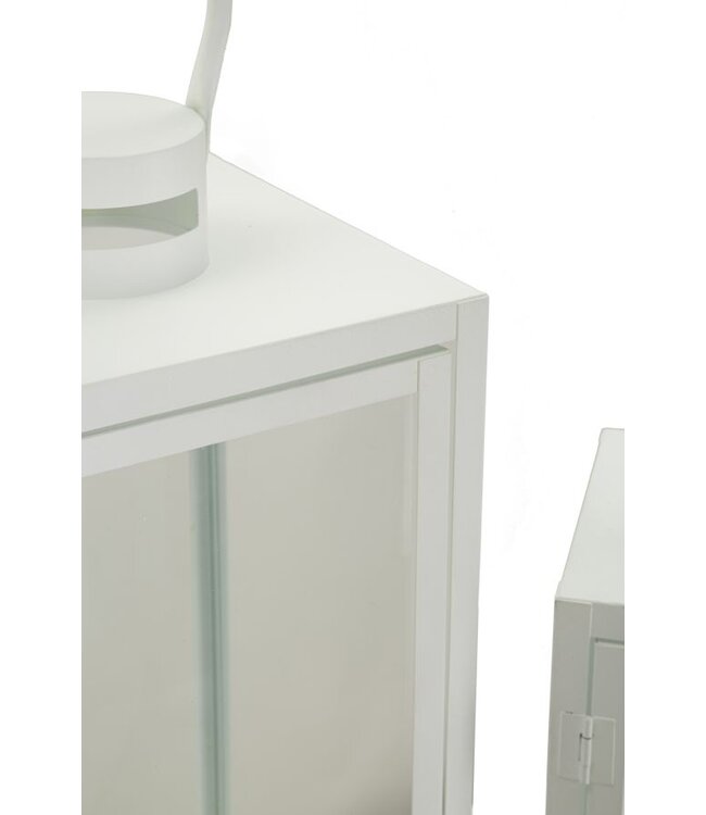 Mauro Ferretti LANTAARN WIT SET 3 STUKS CM 22X22X66-18X18X49,5-14X14X39