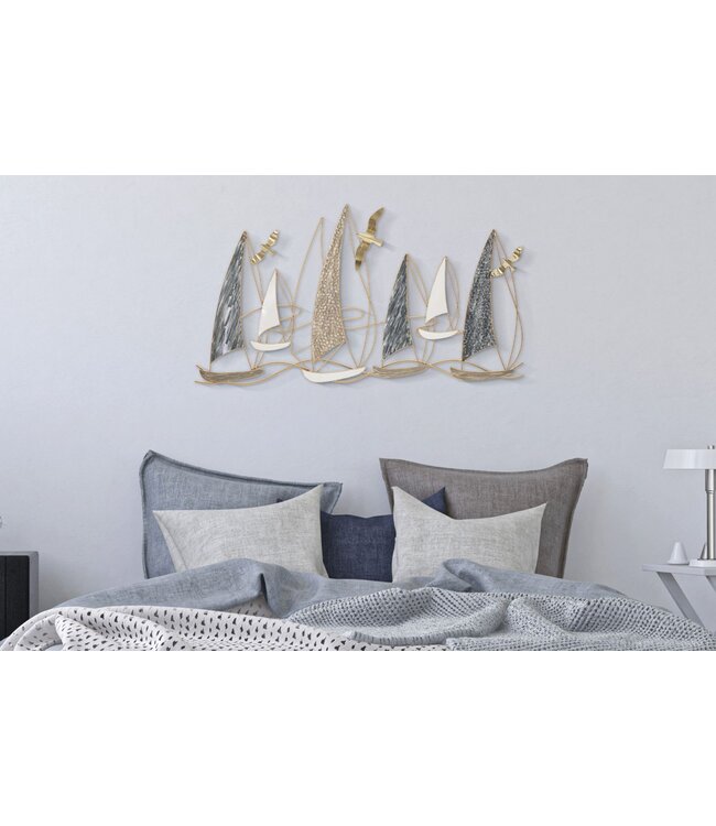 Mauro Ferretti IJZEREN WANDPANEEL BOOTLAMP CM 123,8X5,1X69,9