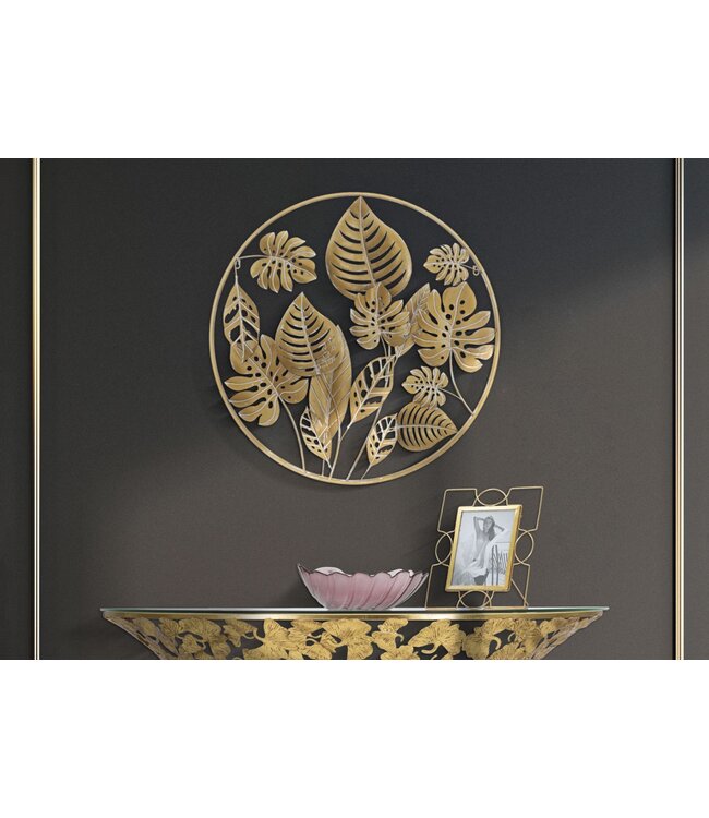 Mauro Ferretti WAND IJZEREN PANEEL JUNGLE ROND CM Ø 80X6,5