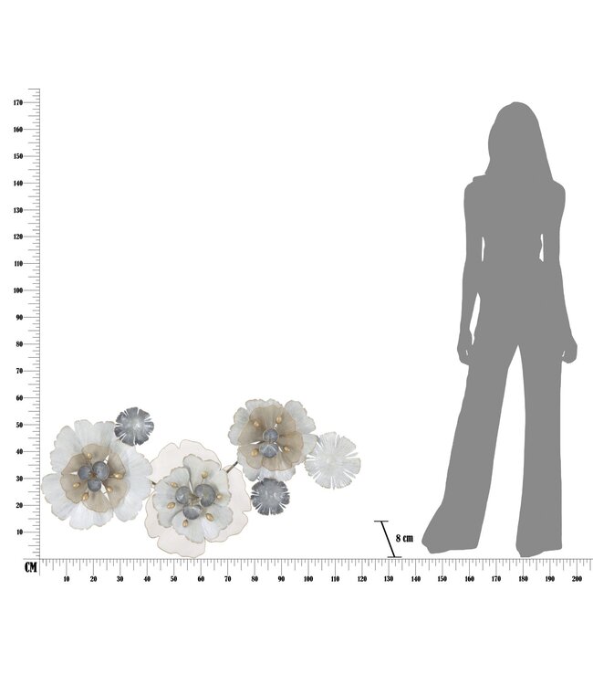Mauro Ferretti IJZEREN PANEEL BLOEMRIJK CM 119X8X60