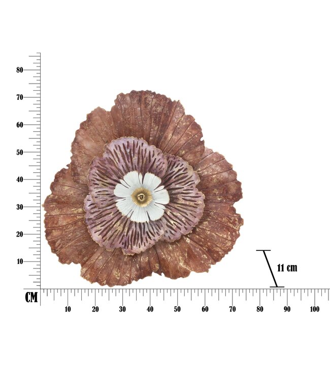 Mauro Ferretti IJZEREN PANEEL BUNGA CM 73,5X11X72