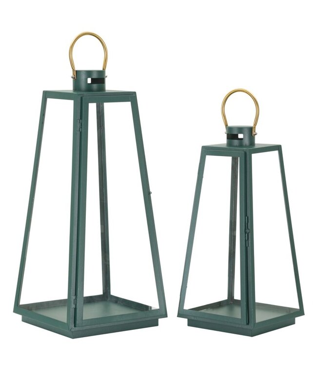 Mauro Ferretti LANTAARN GRENT SET 2 STUKS CM Ø 25X25X57-20X20X45