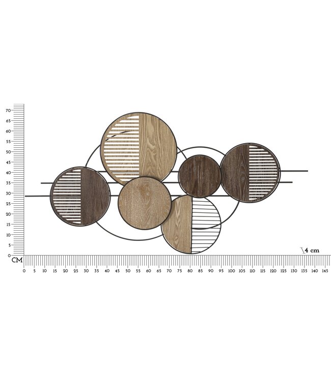 Mauro Ferretti IJZEREN WANDPANEEL WOODY CM 134X4X69,2