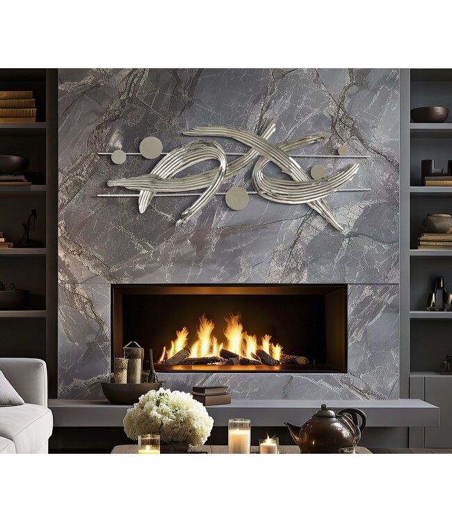 Mauro Ferretti MUUR IJZEREN PANEEL MONDRIAAN CM 121X5X52