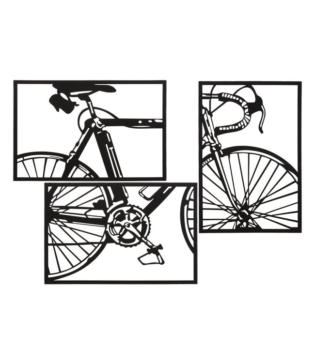Mauro Ferretti WANDPANEEL FIETSSET 3 STUKS CM 40X1,3X60 (ENKEL FORMAAT)