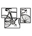 Mauro Ferretti WANDPANEEL FIETSSET 3 STUKS CM 40X1,3X60 (ENKEL FORMAAT)