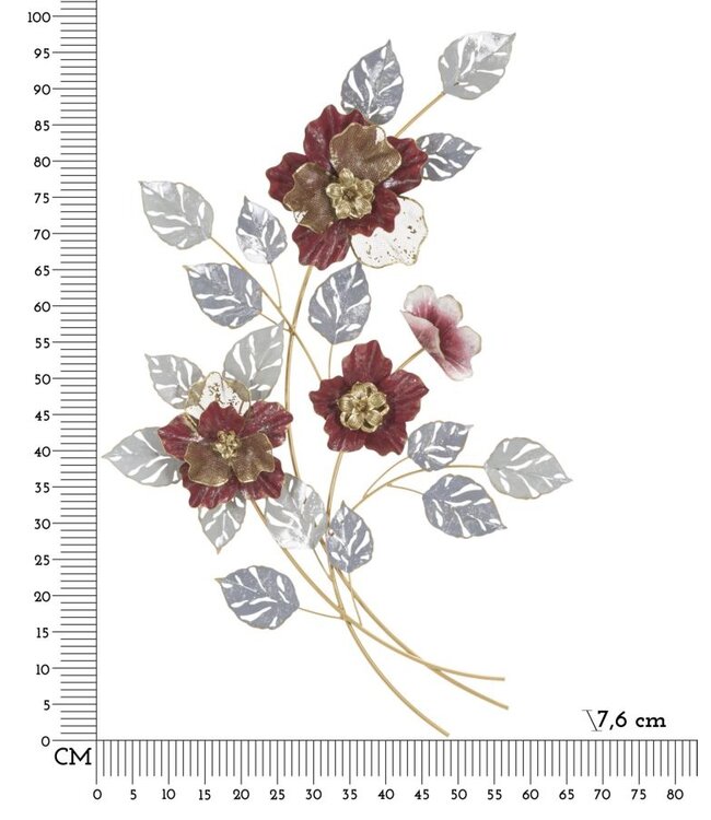 Mauro Ferretti IJZEREN WANDPANEEL LOVIS CM 68,6X7,6X98,4
