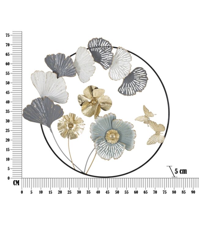 Mauro Ferretti MUUR IJZEREN PANEEL CAMPUR ROND CM 78,5X5X74