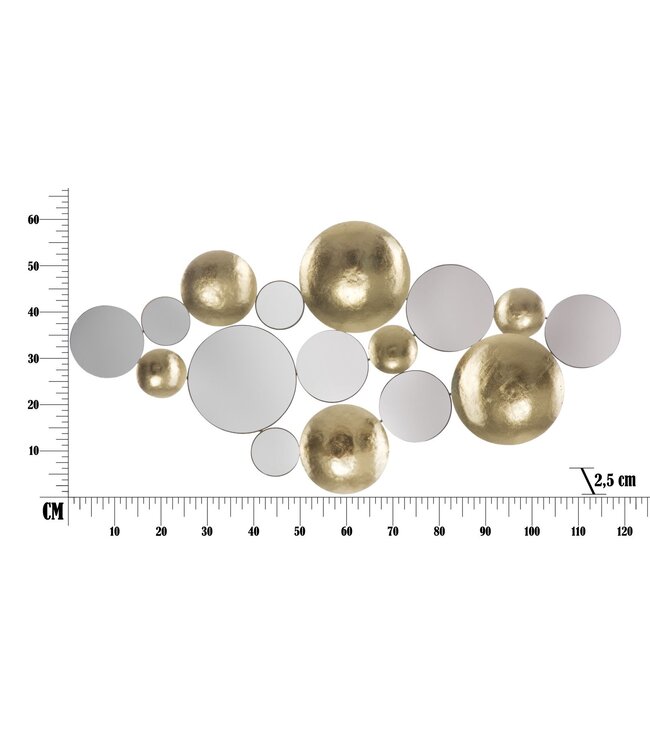 Mauro Ferretti GOUDEN PANEEL SPIEGEL GLAM CM 118X2,5X60