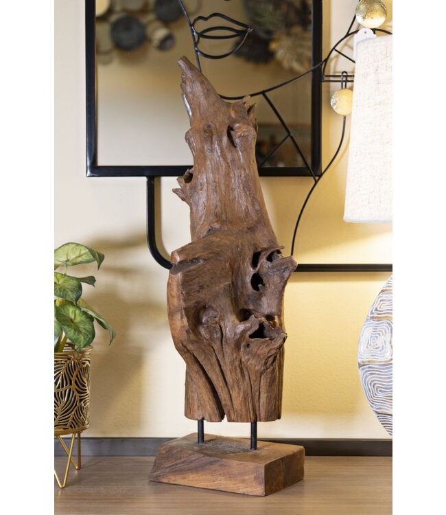 Mauro Ferretti AKAR SCULPTUUR TEAK CM 23X27X64