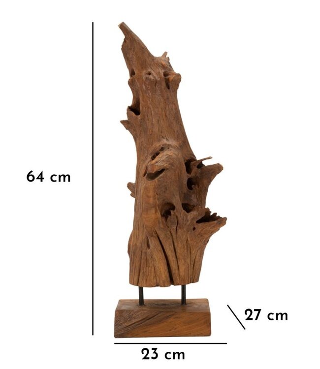 Mauro Ferretti AKAR SCULPTUUR TEAK CM 23X27X64
