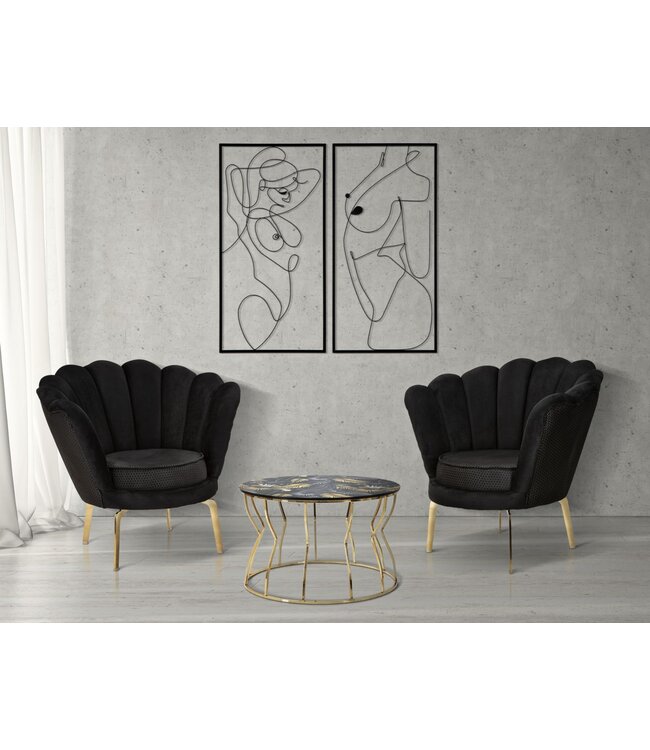 Mauro Ferretti IJZEREN WANDPANEEL EENVOUDIG IN TE STELLEN 2 STUKS CM 50X1X100