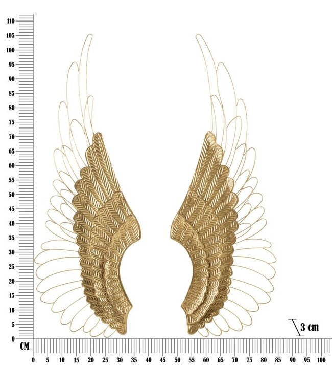 Mauro Ferretti IJZEREN WANDPANEEL ALI PLUS SET 2 STUKS CM 37X3X105,5
