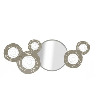 Mauro Ferretti MUUR IJZEREN PANEEL HOP MET SPIEGEL CM 106X3,8X48