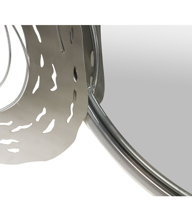 Mauro Ferretti MUUR IJZEREN PANEEL HOP MET SPIEGEL CM 106X3,8X48