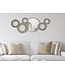 Mauro Ferretti MUUR IJZEREN PANEEL HOP MET SPIEGEL CM 106X3,8X48