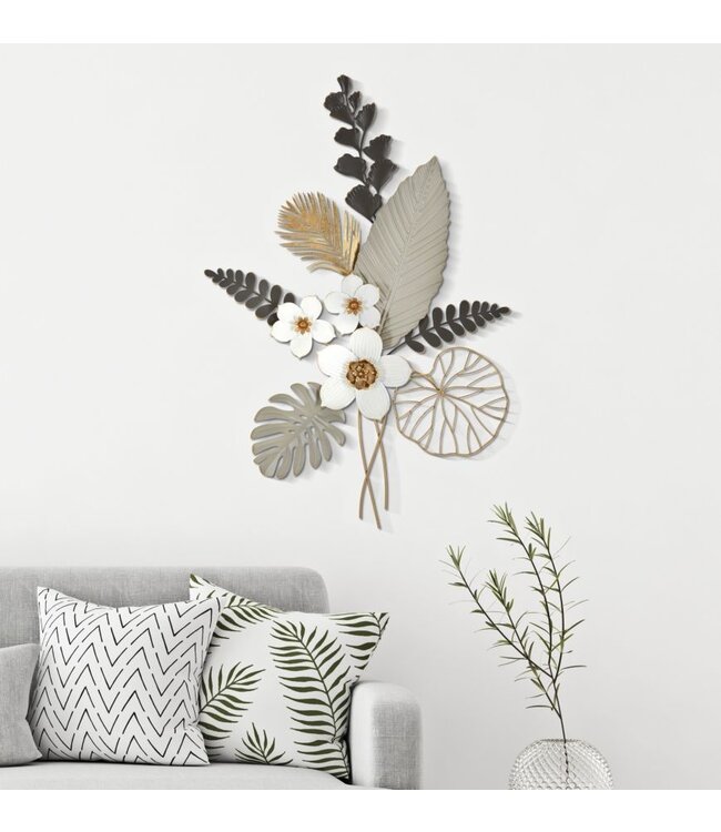 Mauro Ferretti IJZEREN WANDPANEEL BOUQ CM 71X4X96,5