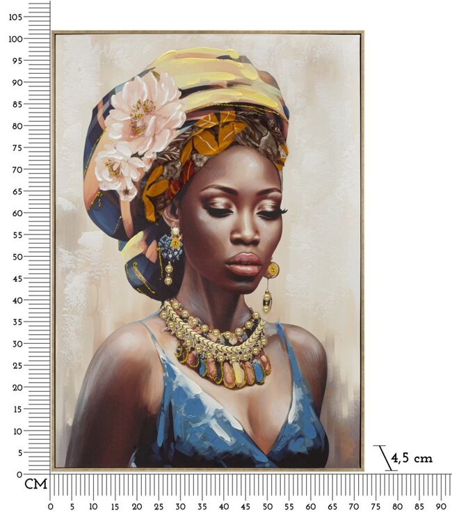 Mauro Ferretti SCHILDERIJ MET LIJST AYDA -A- CM 72X4,5X102