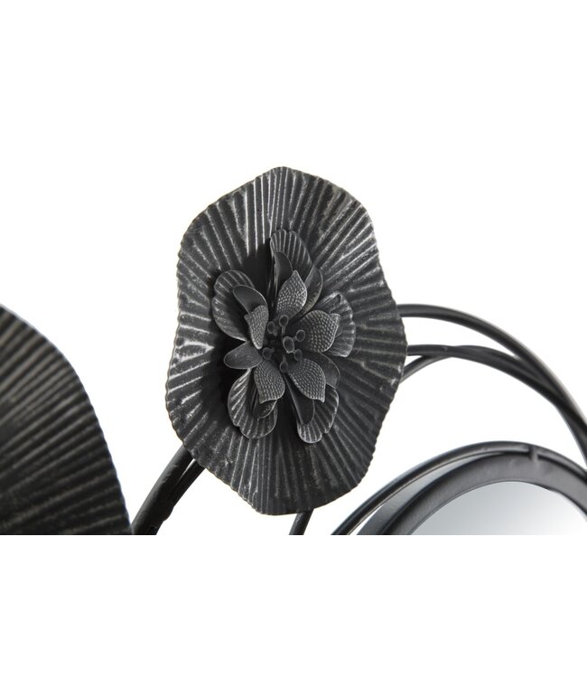 Mauro Ferretti IJZEREN PANEEL MET SPIEGELS DONKER ROND CM 117X5,5X49