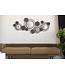 Mauro Ferretti IJZEREN PANEEL MET SPIEGELS DONKER ROND CM 117X5,5X49