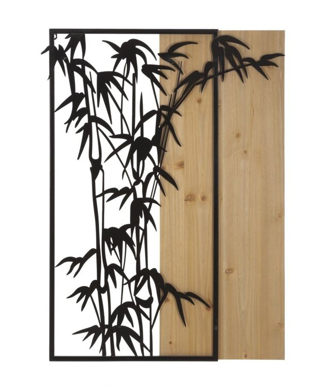 Mauro Ferretti WANDPANEEL BAMBOE IJZER EN HOUT CM 58X2X80