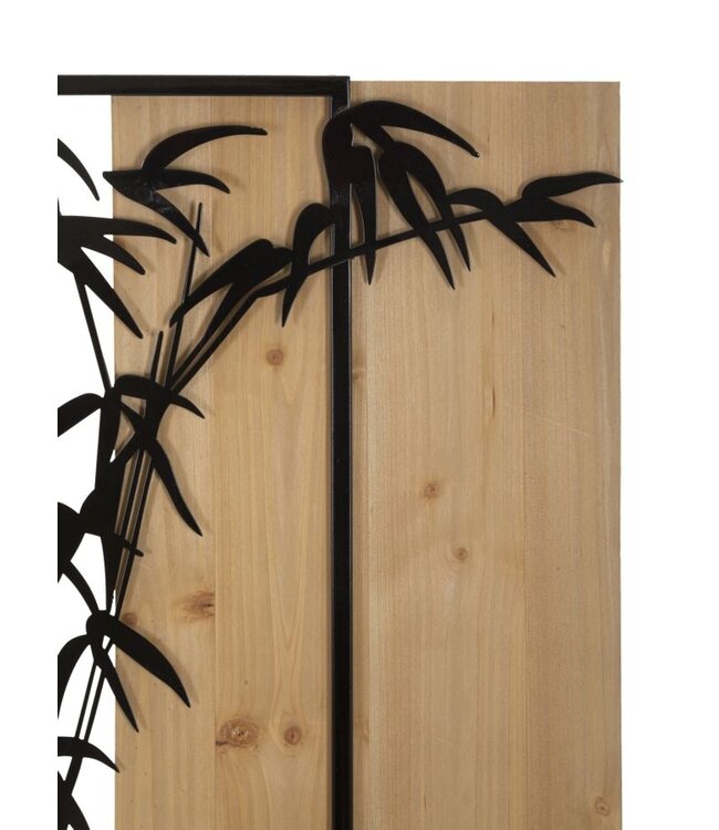 Mauro Ferretti WANDPANEEL BAMBOE IJZER EN HOUT CM 58X2X80
