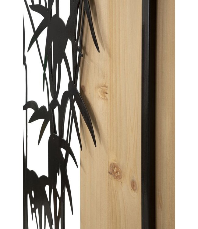Mauro Ferretti WANDPANEEL BAMBOE IJZER EN HOUT CM 58X2X80