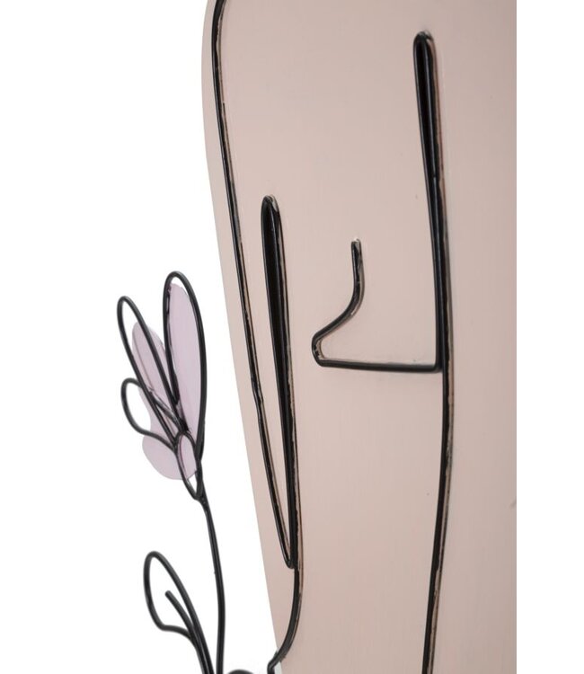 Mauro Ferretti WANDPANEEL DAME MET BLOEM CM 80X1,3X90