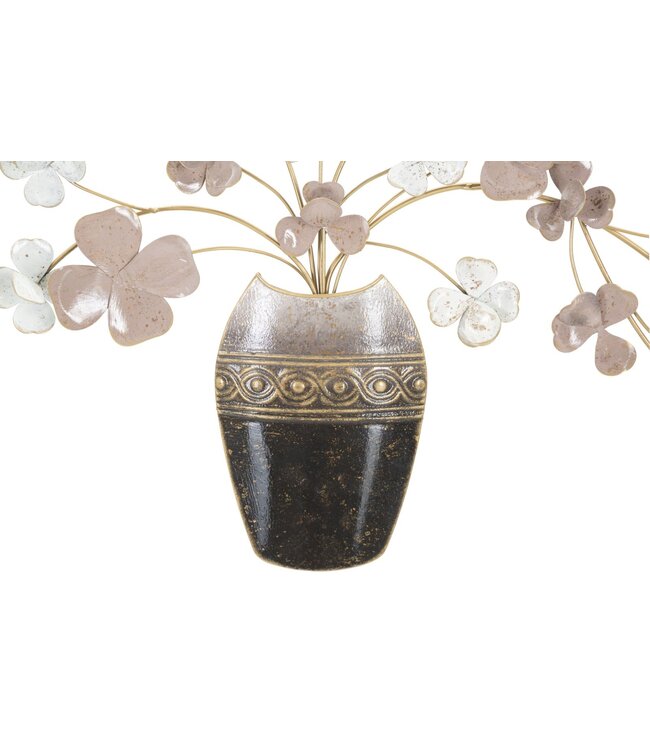 Mauro Ferretti VAAS MET IJZEREN WANDPANEEL NIEUW CM 87,5X6X46