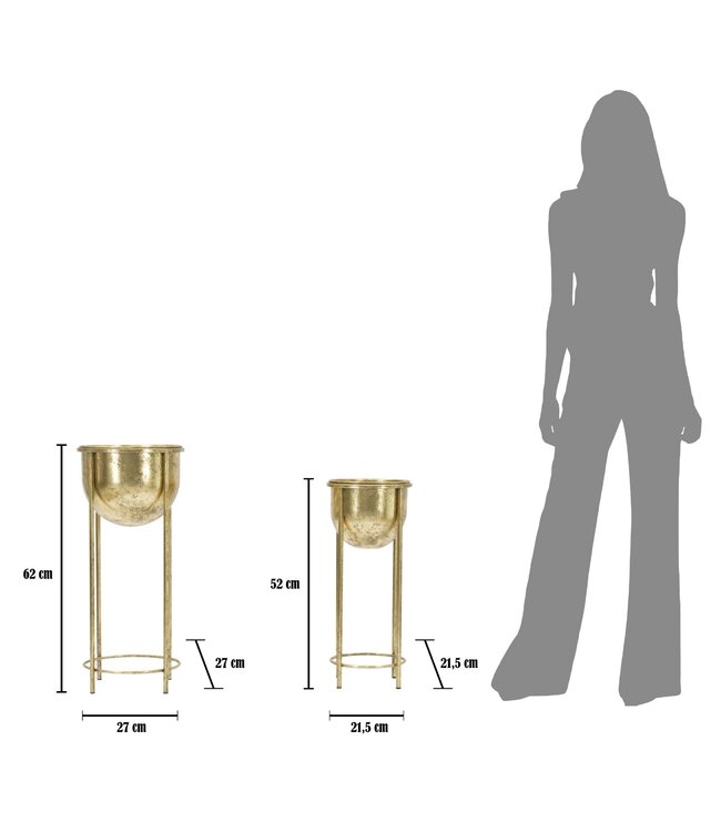 Mauro Ferretti BLOEMENHOUDER GLAM COPPIA CM Ø 27X62-21,5X52