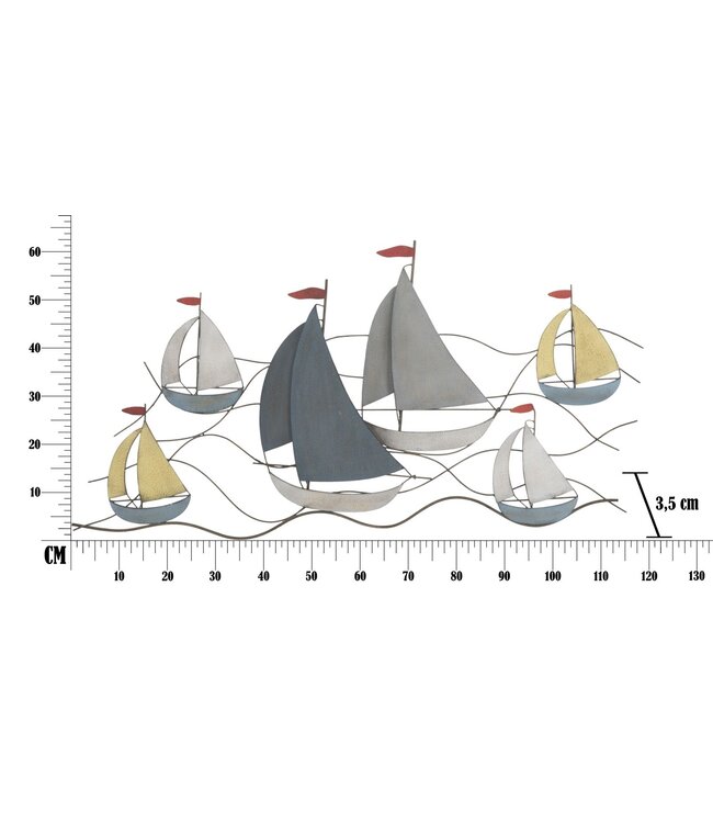 Mauro Ferretti WANDDECORATIE ZEE CM 114,5X3,5X62,50
