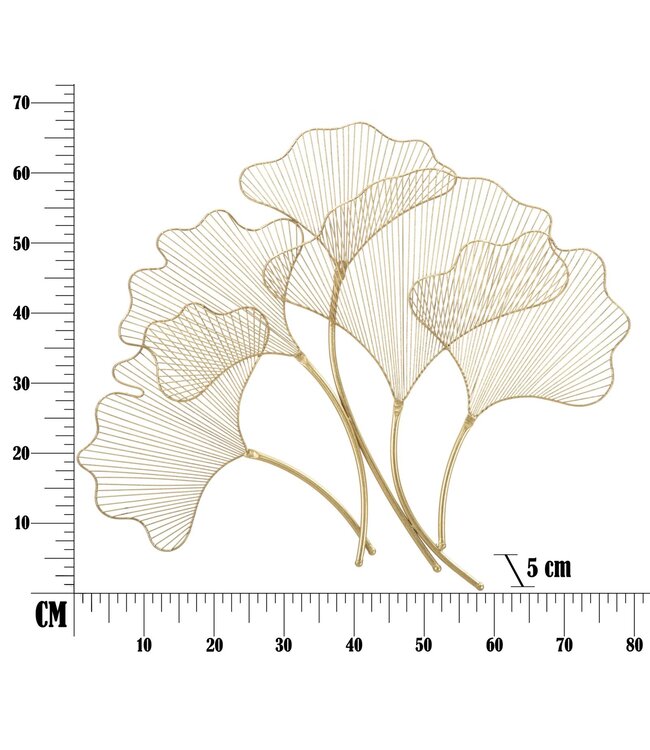 Mauro Ferretti IJZEREN PANEEL GLAM LEAF CM 79X5X68