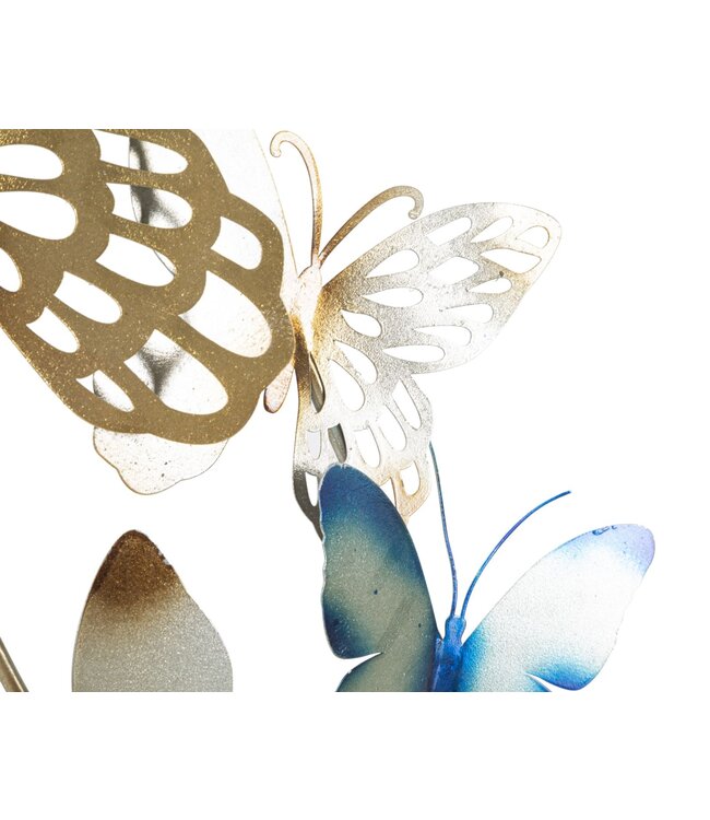 Mauro Ferretti VLINDERS WANDPANEEL GOUD/LICHTBLAUW C CM 59,5X4X111,5