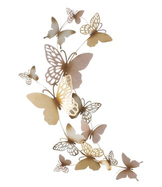 Mauro Ferretti VLINDERS WANDPANEEL GOUD/ROZE C CM 59,5X4X111,5