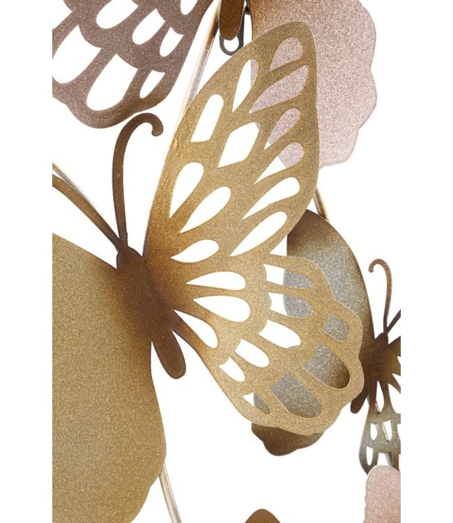 Mauro Ferretti VLINDERS WANDPANEEL GOUD/ROZE C CM 59,5X4X111,5