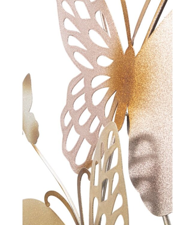 Mauro Ferretti VLINDERS WANDPANEEL GOUD/ROZE C CM 59,5X4X111,5