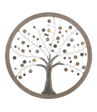 Mauro Ferretti WANDPANEEL LEVENSBOOM SPIEGEL NIEUW CM Ø 80X2