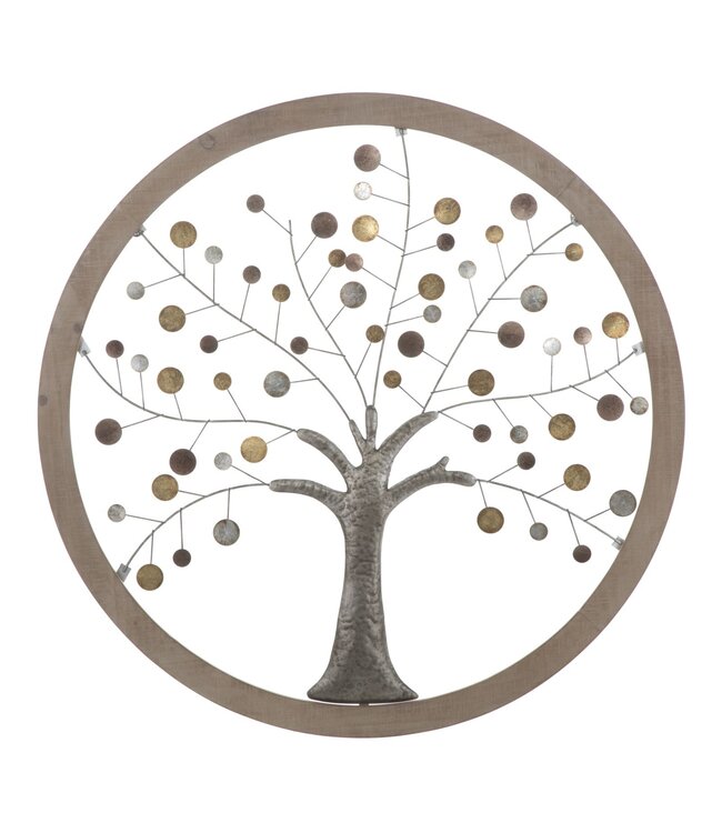 Mauro Ferretti WANDPANEEL LEVENSBOOM SPIEGEL NIEUW CM Ø 80X2