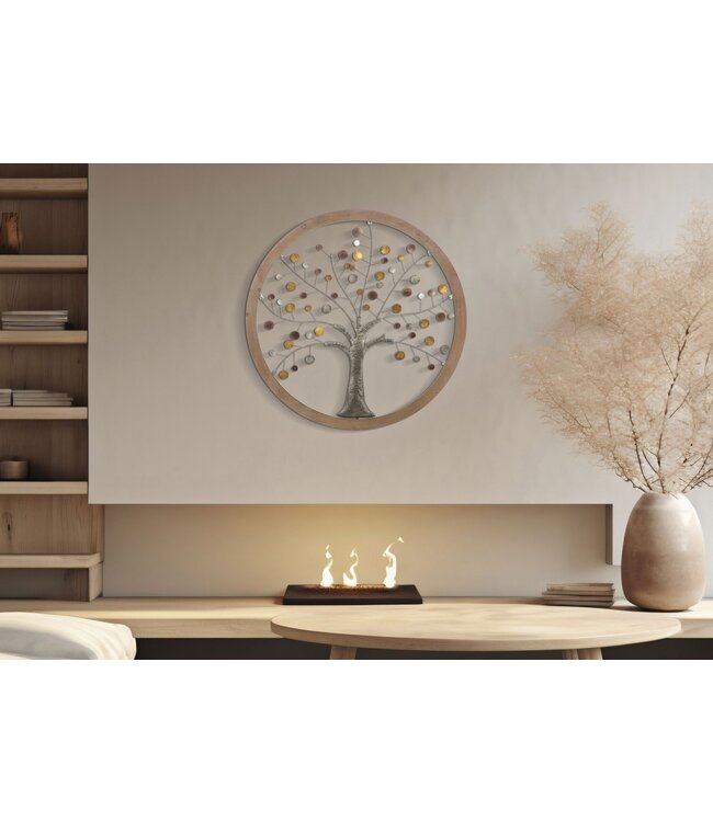 Mauro Ferretti WANDPANEEL LEVENSBOOM SPIEGEL NIEUW CM Ø 80X2