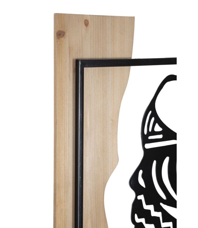 Mauro Ferretti WANDPANEEL TRIBAL IJZER EN HOUT CM 53X2X80