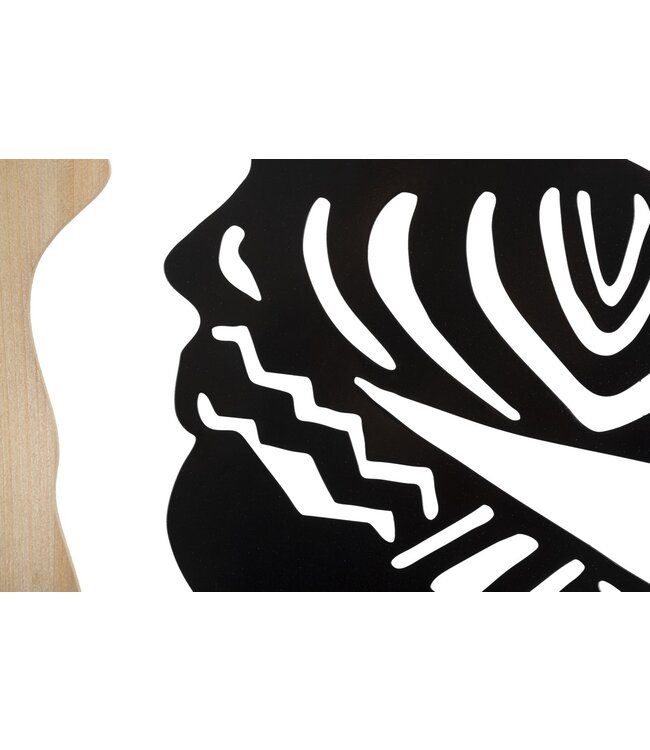 Mauro Ferretti WANDPANEEL TRIBAL IJZER EN HOUT CM 53X2X80