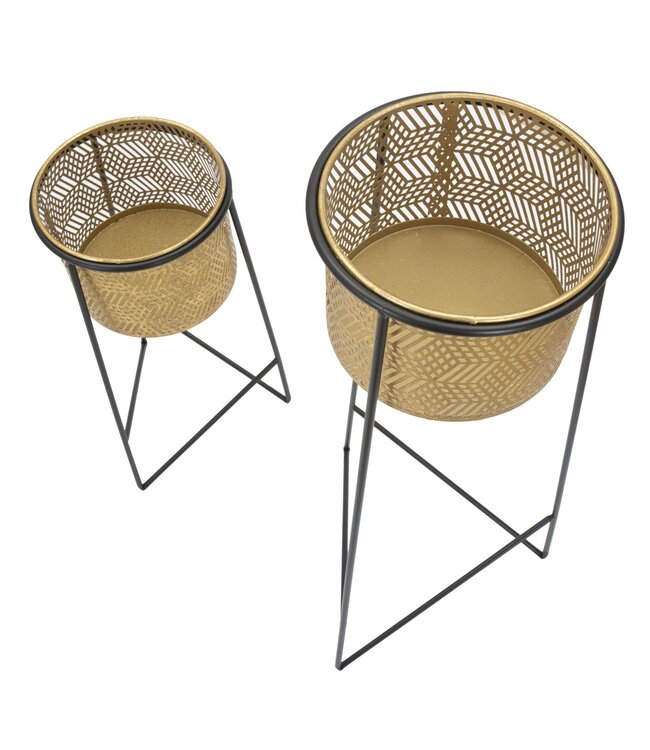 Mauro Ferretti BLOEMENHOUDER PAAR EXY CM Ø 37X76-27X51