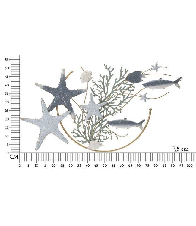 Mauro Ferretti IJZEREN WANDPANEEL SEA STAR CM 95,3X5X53,3