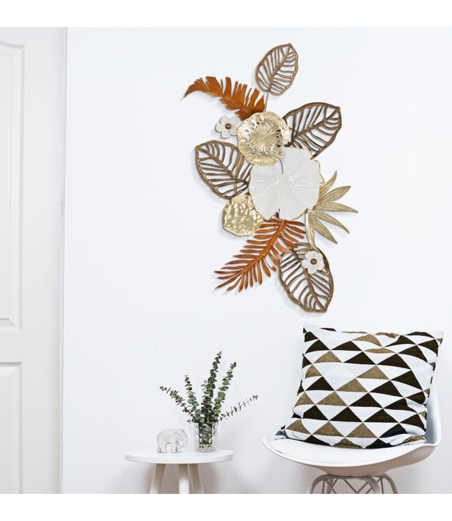 Mauro Ferretti IJZEREN WANDPANEEL BOEKET CM 50,8X7X87